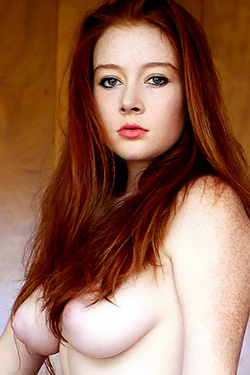 Busty Redhead Beauty Dominique Nude for Domai