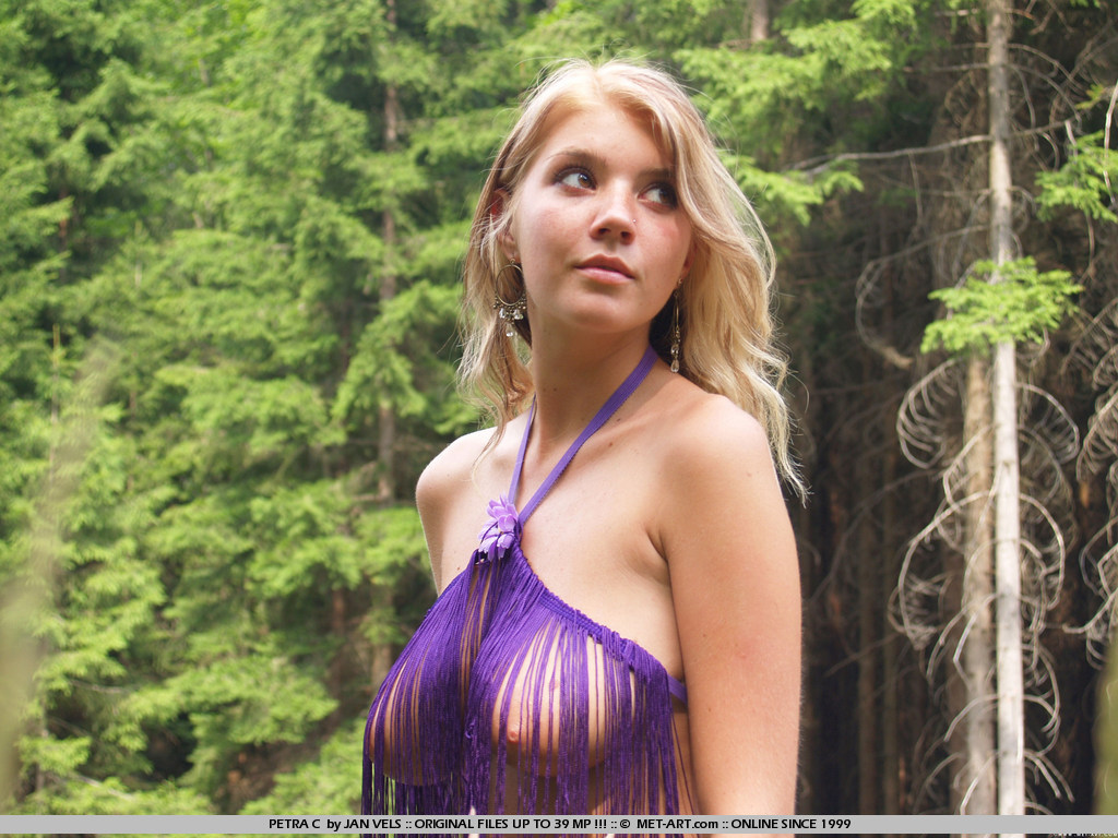 Sexy Blonde In The forest - Pic #14