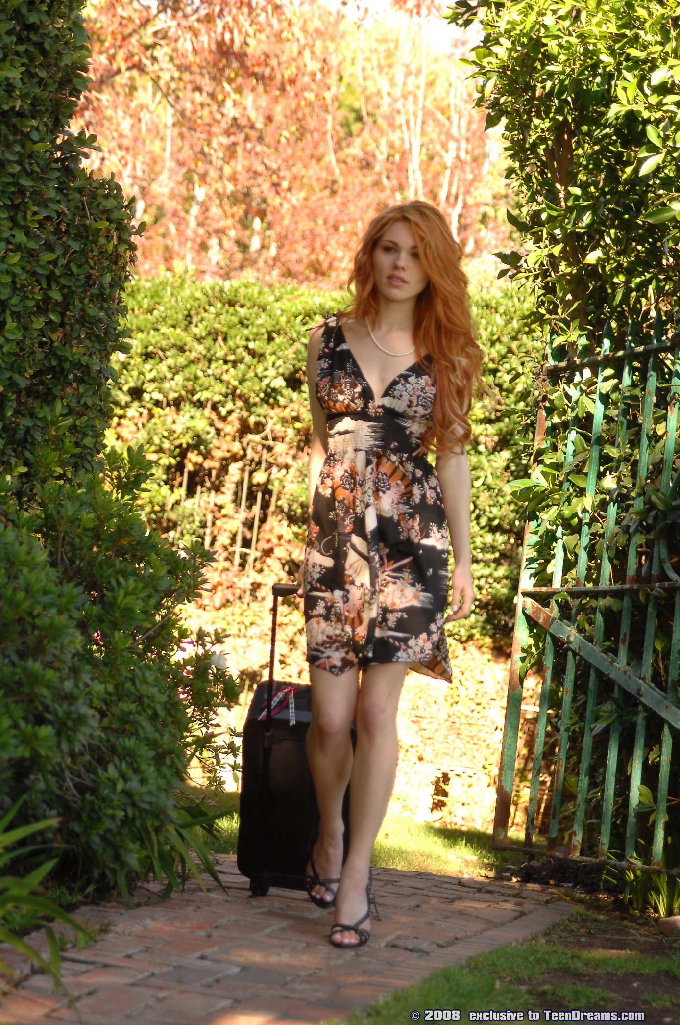 Redhead Flipping Up Her Dress - Pic #2