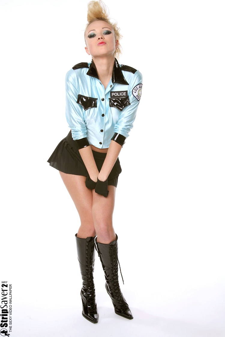 Mini Skirt Police Girl - Pic #0