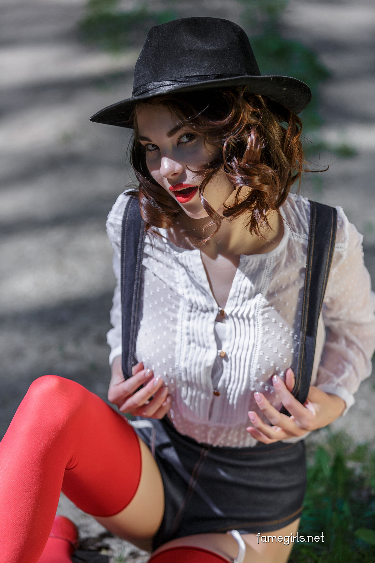 Diana In Hot Red Stockings Via Famegirls - Pic #17