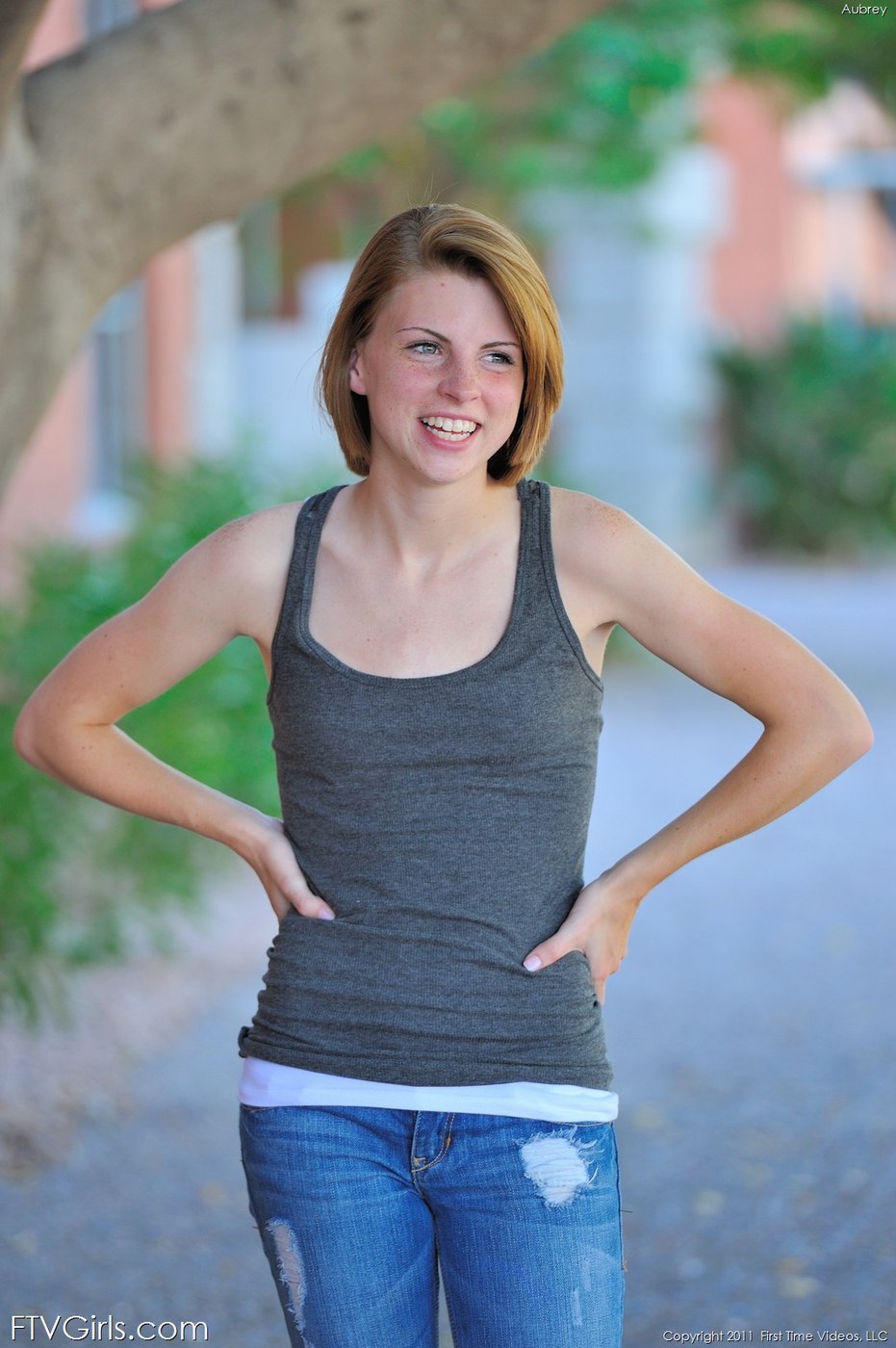 Freckled Teen Aubrey Show Her Tits In Public - Pic #10