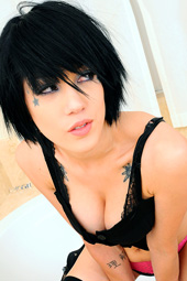 BurningAngel BlackHead Goth Babe Asphyxia In Sexy Black Stockings 