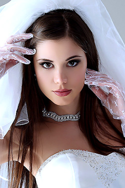 Lovely Brunette Little Caprice is a Bride To Be for Watch4Beauty